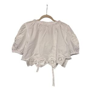 Heyson | White Crop Tie Back Blouse​​
